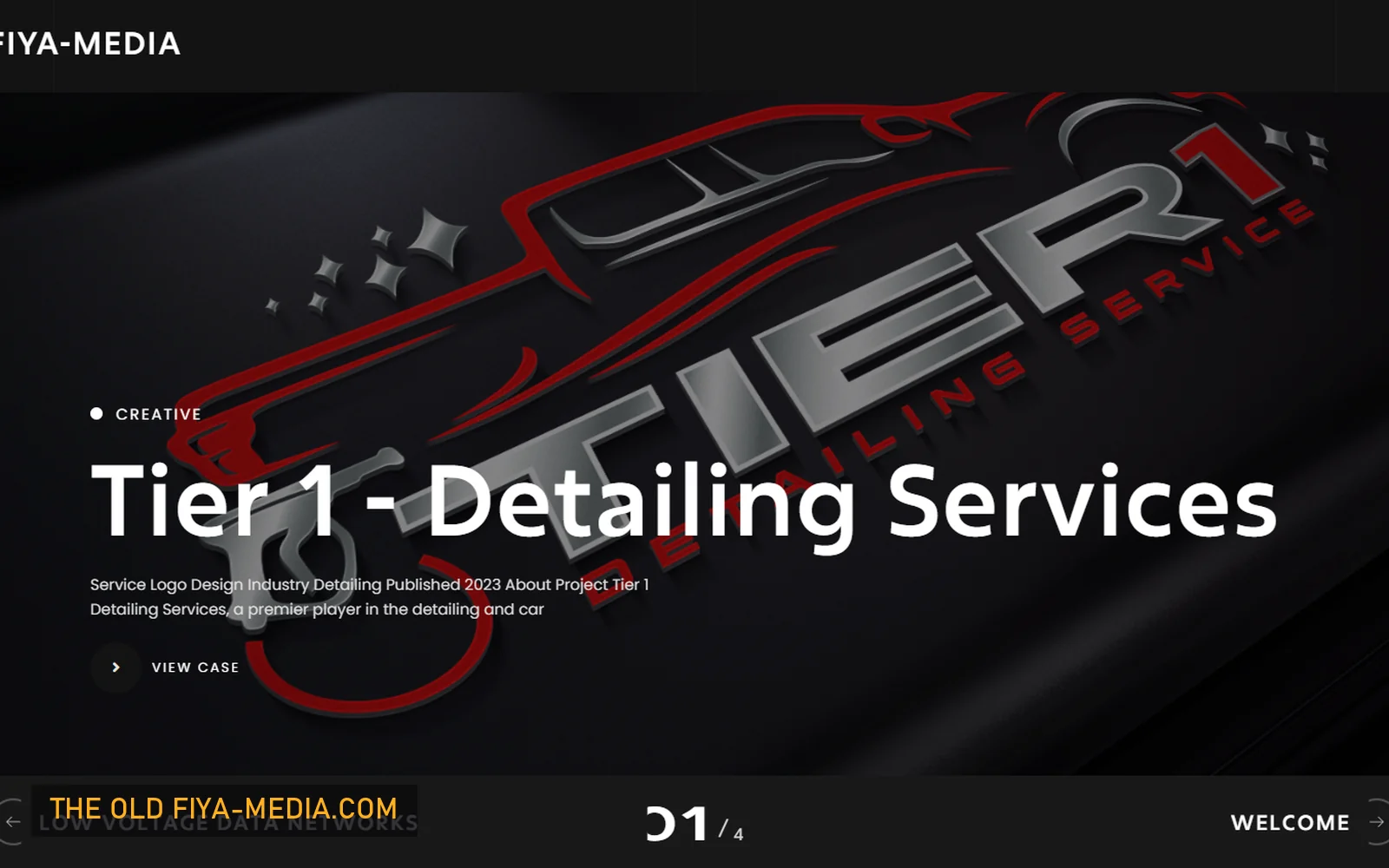 The old fiya-media.com homepage before the rebuild