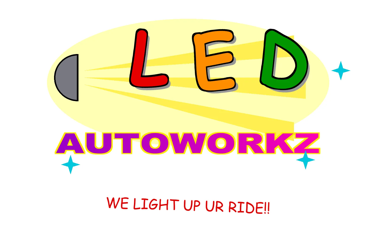 A recreated typical DIY automotive lighting logo &mdash; an illustration, not the client&rsquo;s actual former logo