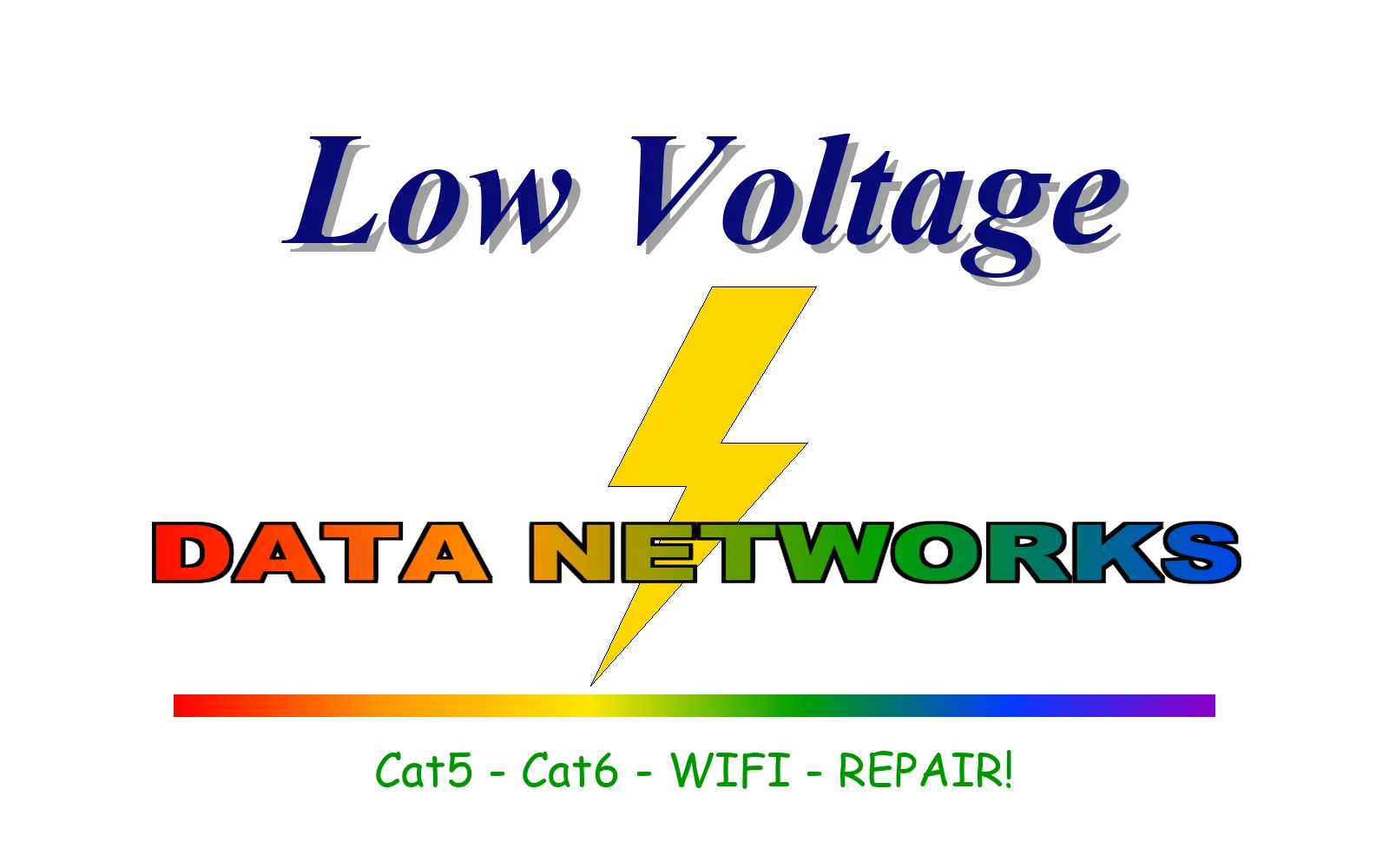 A recreated typical DIY data-networking logo &mdash; an illustration, not the client&rsquo;s actual former logo