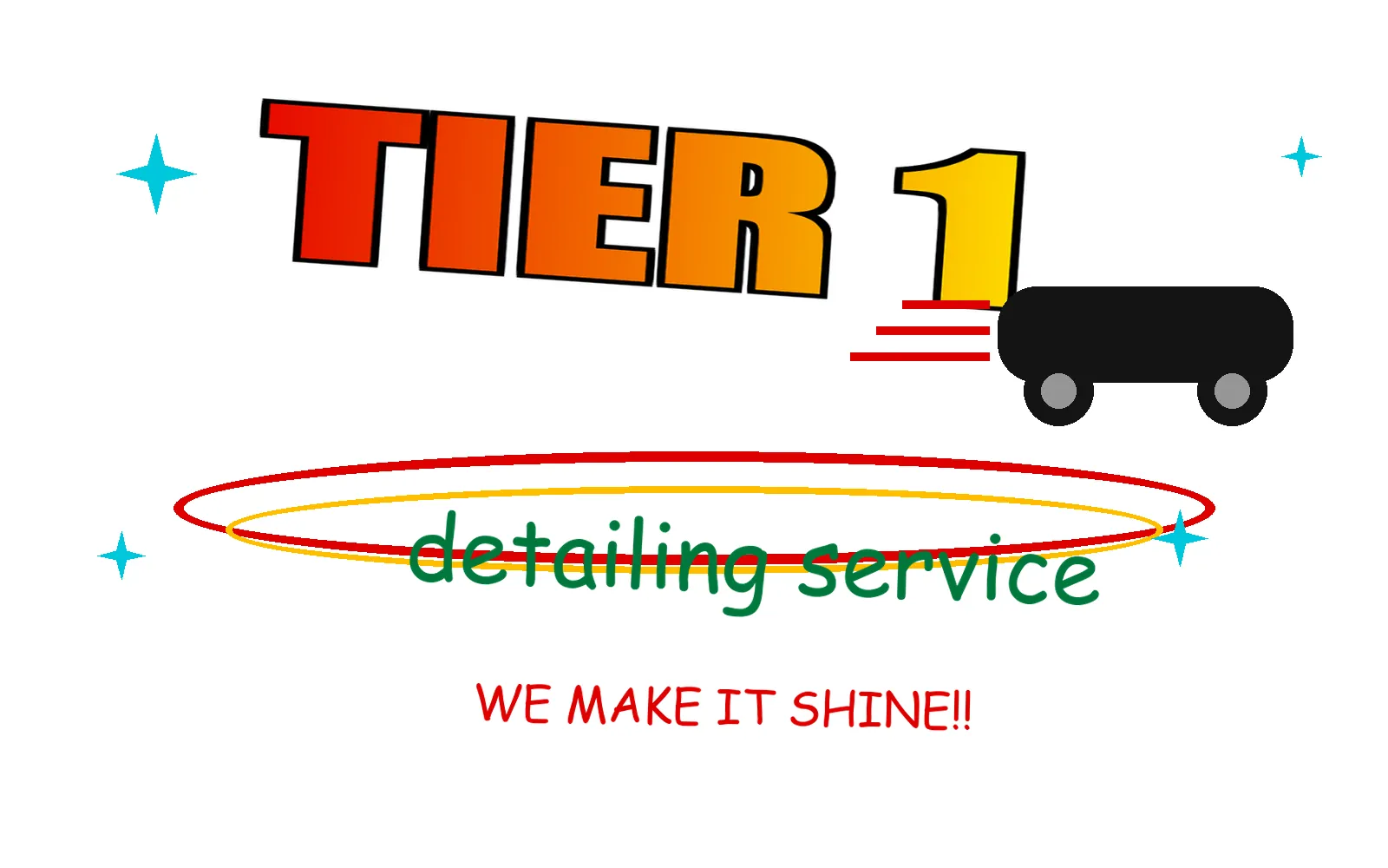 A recreated typical DIY auto-detailing logo &mdash; an illustration, not the client&rsquo;s actual former logo