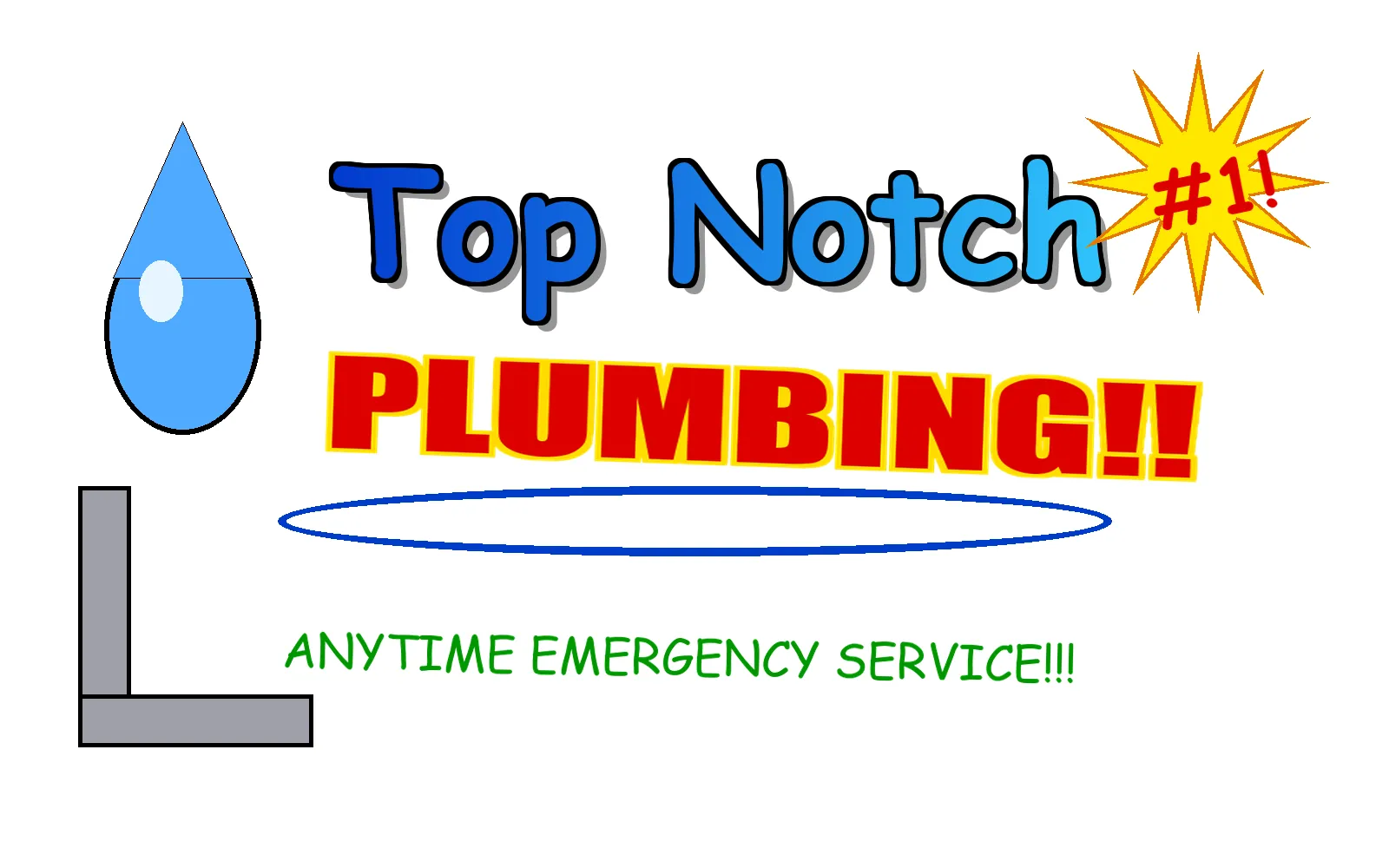 A recreated typical DIY plumbing logo &mdash; an illustration, not the client&rsquo;s actual former logo